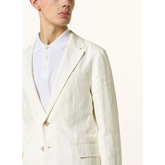 Men Polo Ralph Lauren White Linen Three Button Blazer Sport Coat Jacket flax - Picture 1 of 15